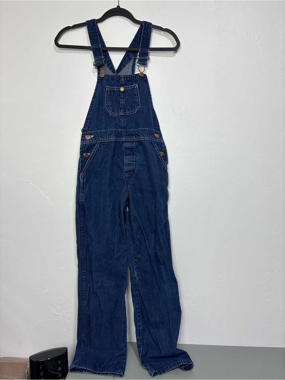 Round House Boys Blue Denim Overalls Chore Farm 100% Cotton Size 12 Made in USA